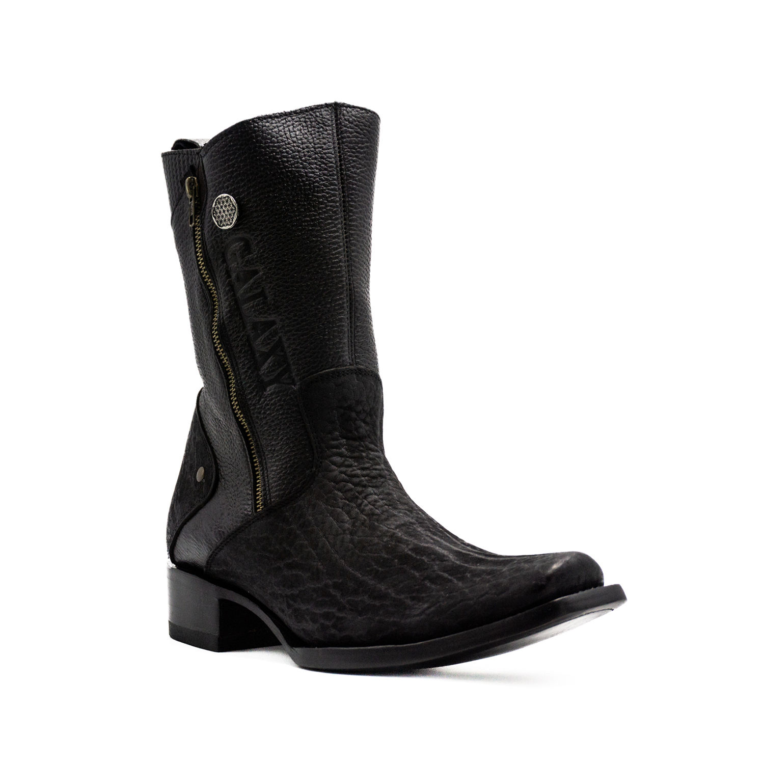 Galaxy | Bota para Hombre en Piel en Cuello de Toro Negro