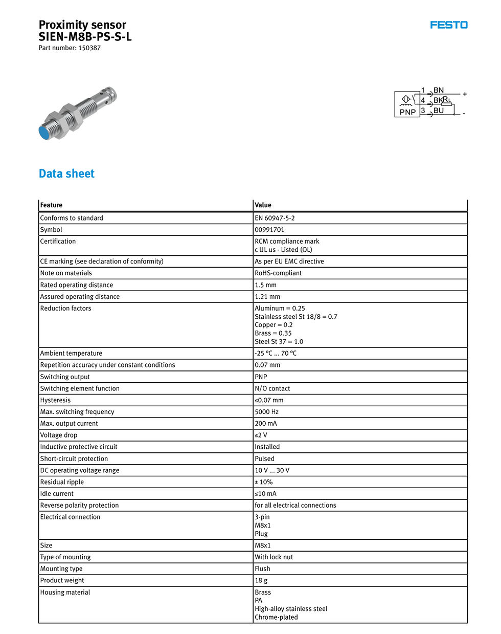 Thumbnail: Festo proximity sensor