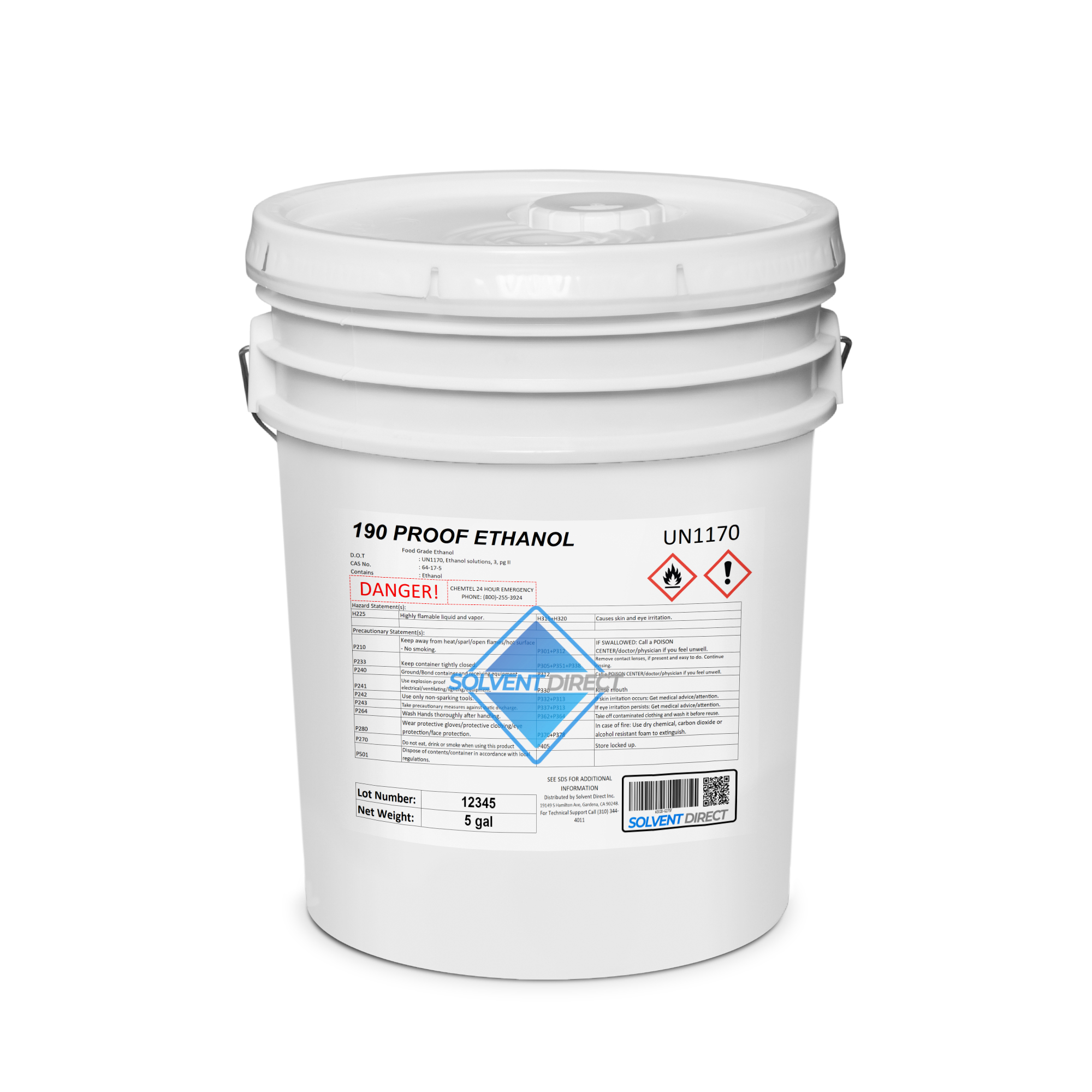 Ethanol 190 Proof Pure, Non-Denatured Alcohol