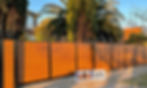 Wood Look Aluminium Horizontal Slat Fence and Electric Sliding Gate in Oakleigh East