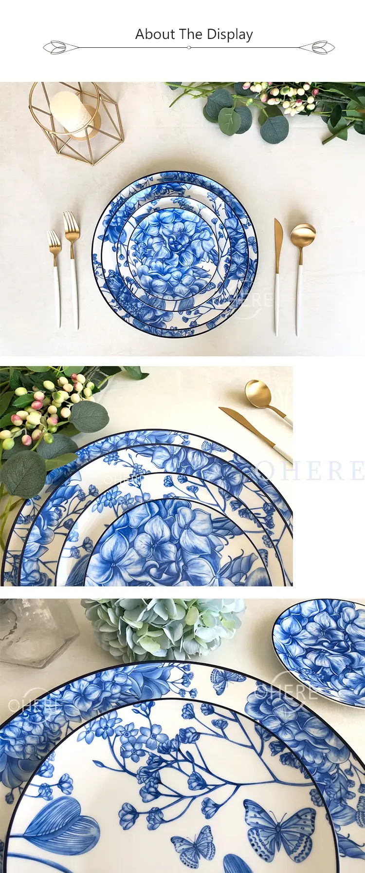 Thumbnail: Rent: Bone China Blue Charger Plate