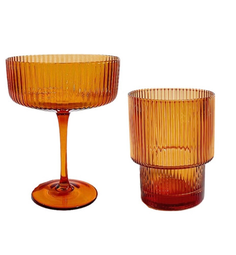 Orange Ribbed Glasses | Eden Experiences