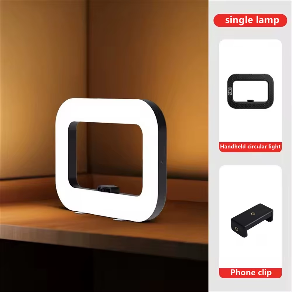 New Handheld Ring LED Rechargeable Fill Light Portable Mobile Phone Live Photogr