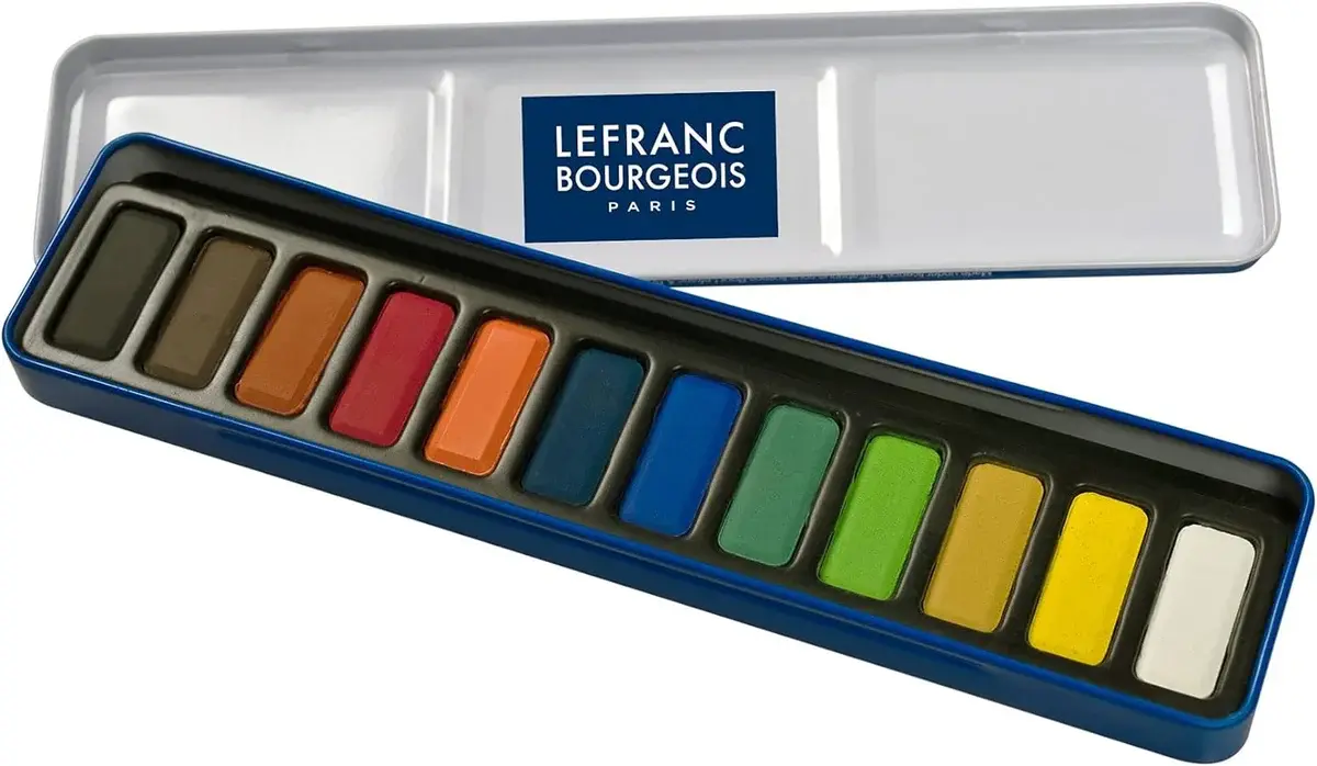 Lefranc & Bourgeois Artist Watercolor Paint Set of 12