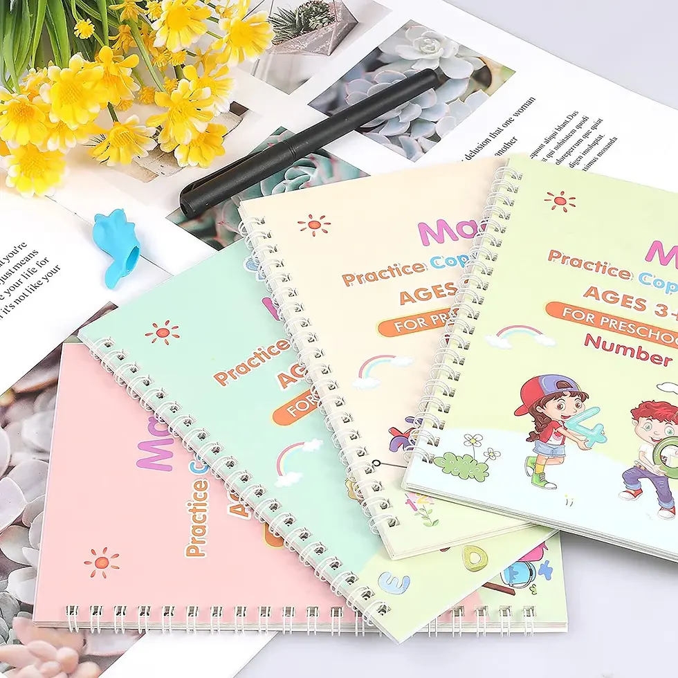 Thumbnail: Magic Reusable Practice Copybook for Kids Pack of 4