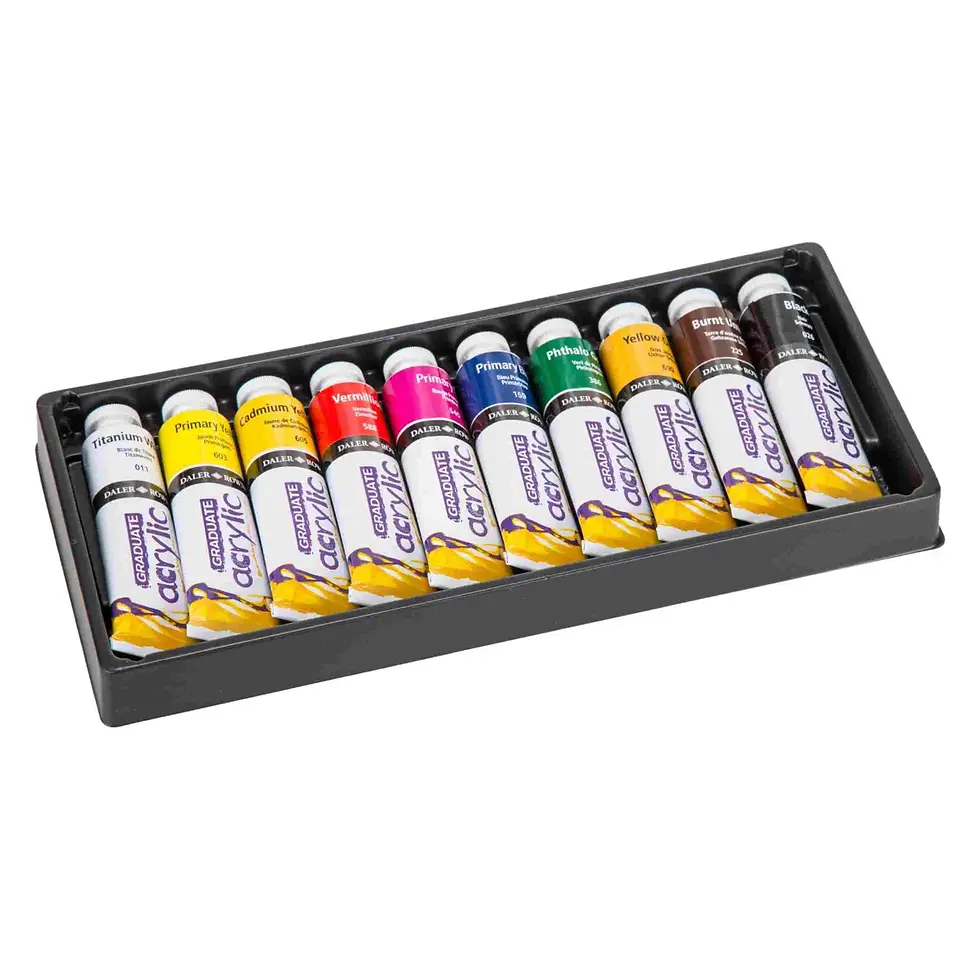 Thumbnail: Daler Rowney Graduate Acrylic Paints 38ml Set of 10