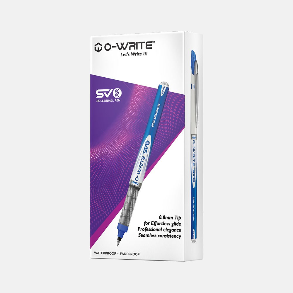 O-WRITE SV8 Rollerball Pen 0.8 mm (1 Dozen Box)
