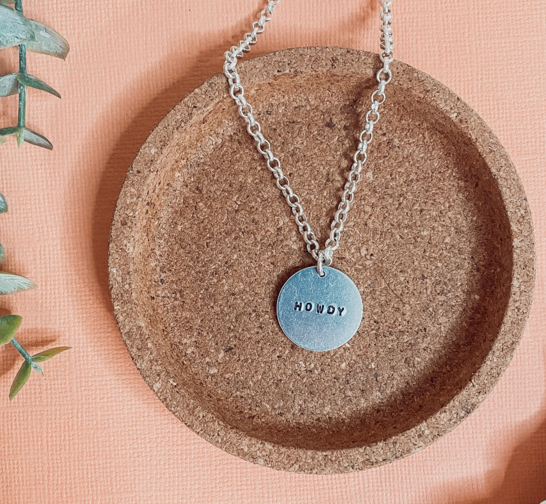 Howdy Disc Necklace