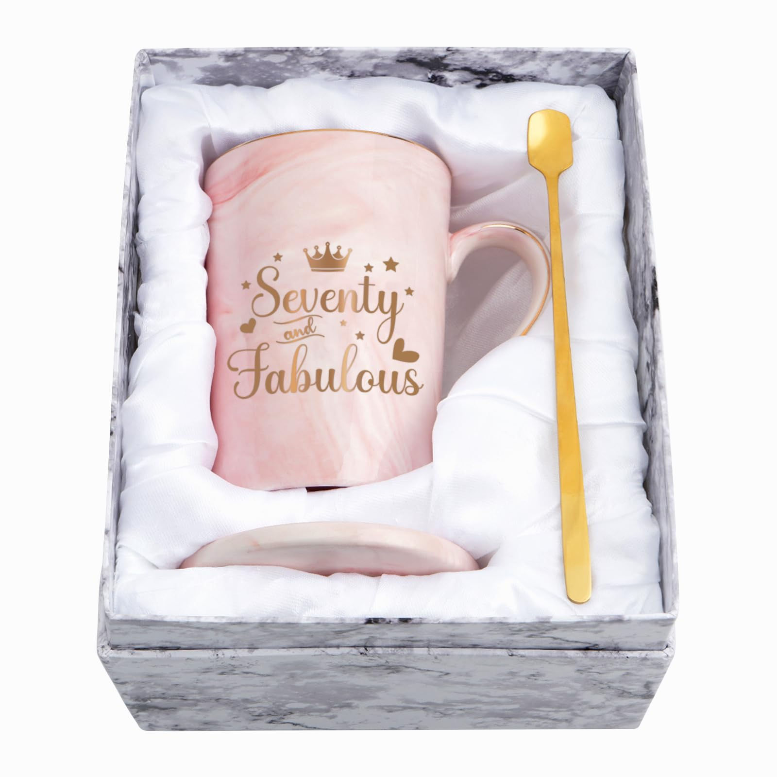 YHRJWN - 70th Birthday Gifts for Women Seventy and Fabulous Mug Best Gifts for 7