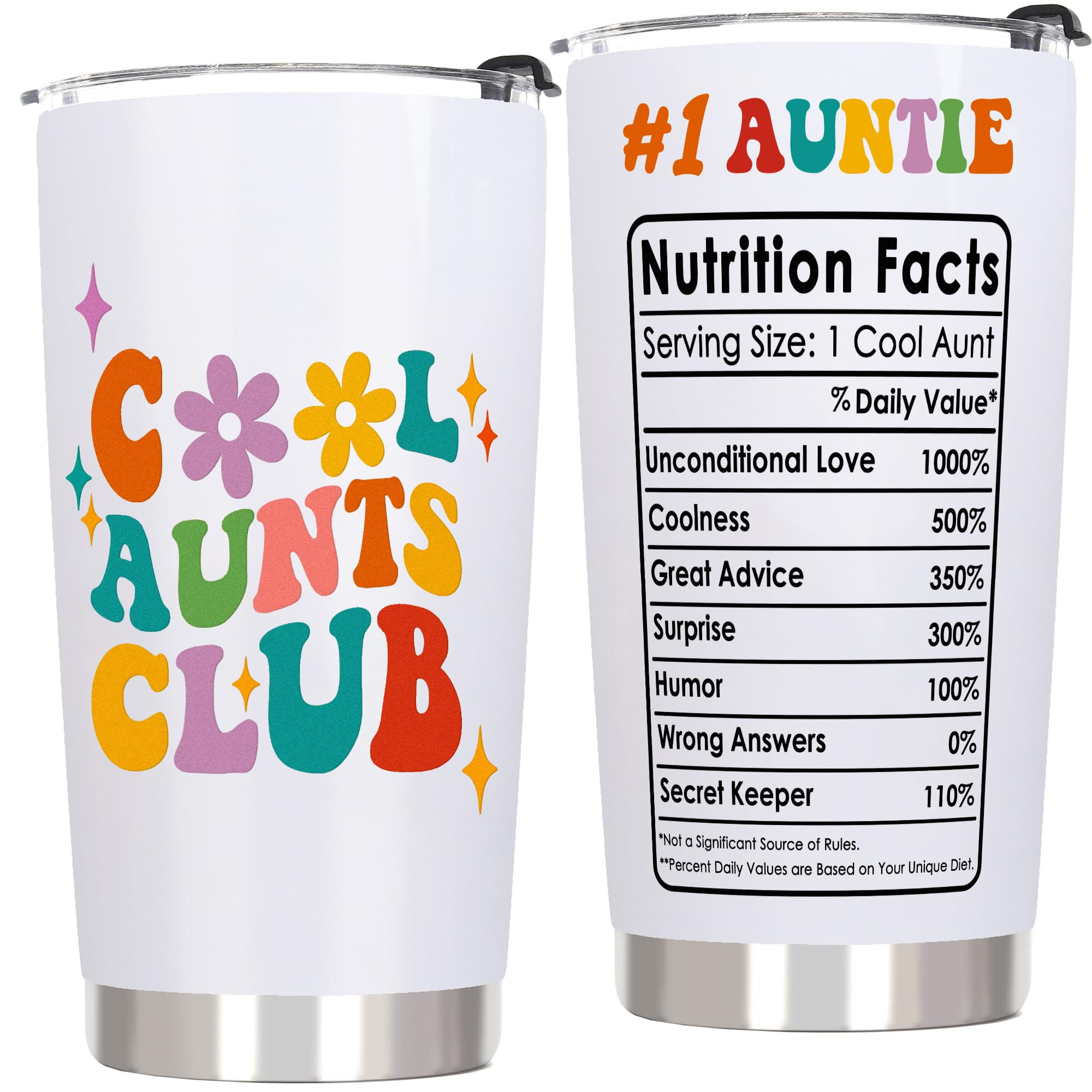 QTDS Gifts for Aunt Gifts from Niece Nephew Kids - Cool Aunt Club Gifts for Aunt