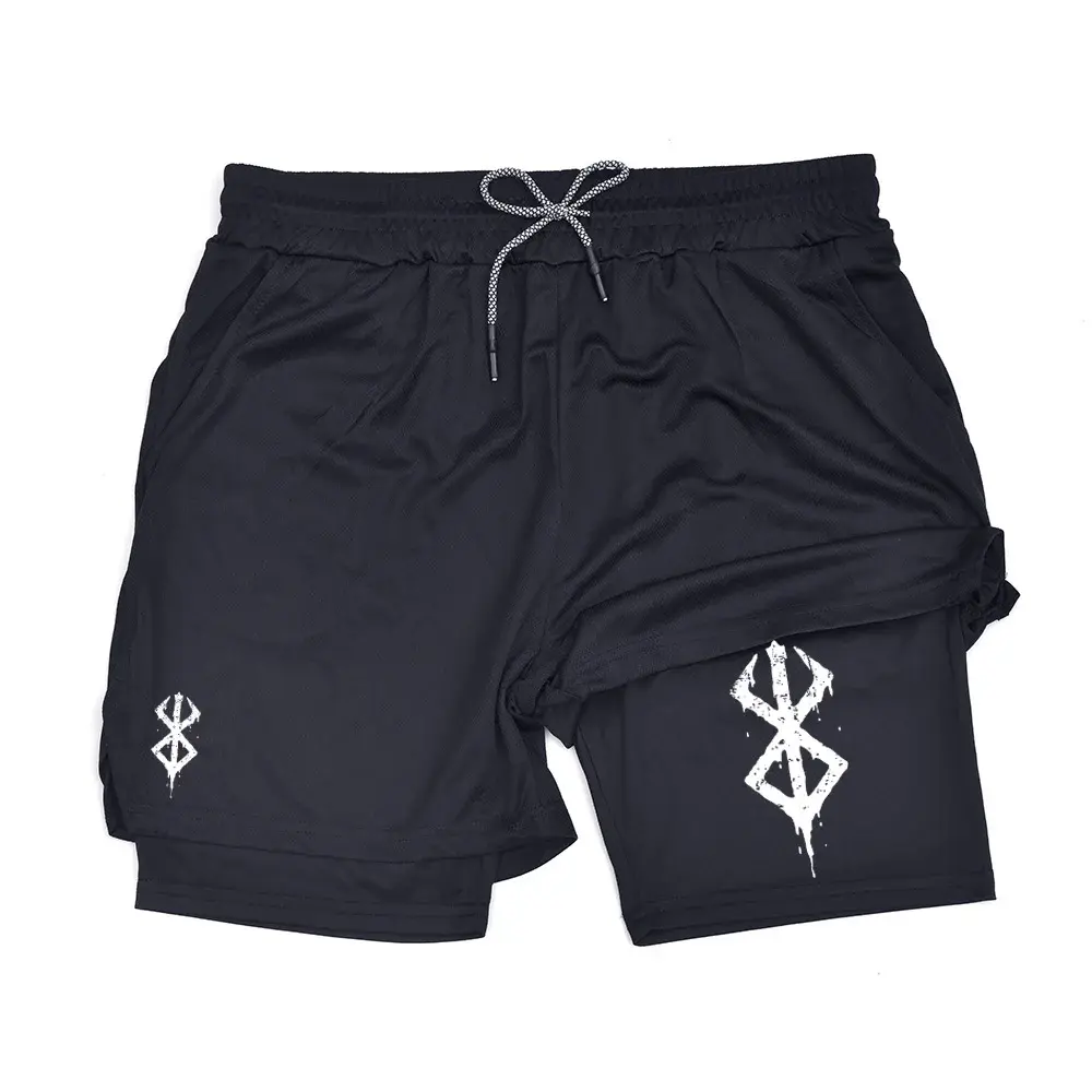 Summer Shorts for Men 2 in 1 Athletic Gym Workout Running Performance Shorts