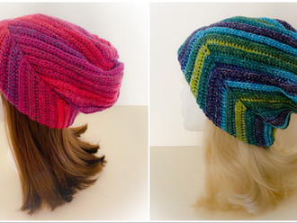 Crochet Slouchy Twist Beanie Hat