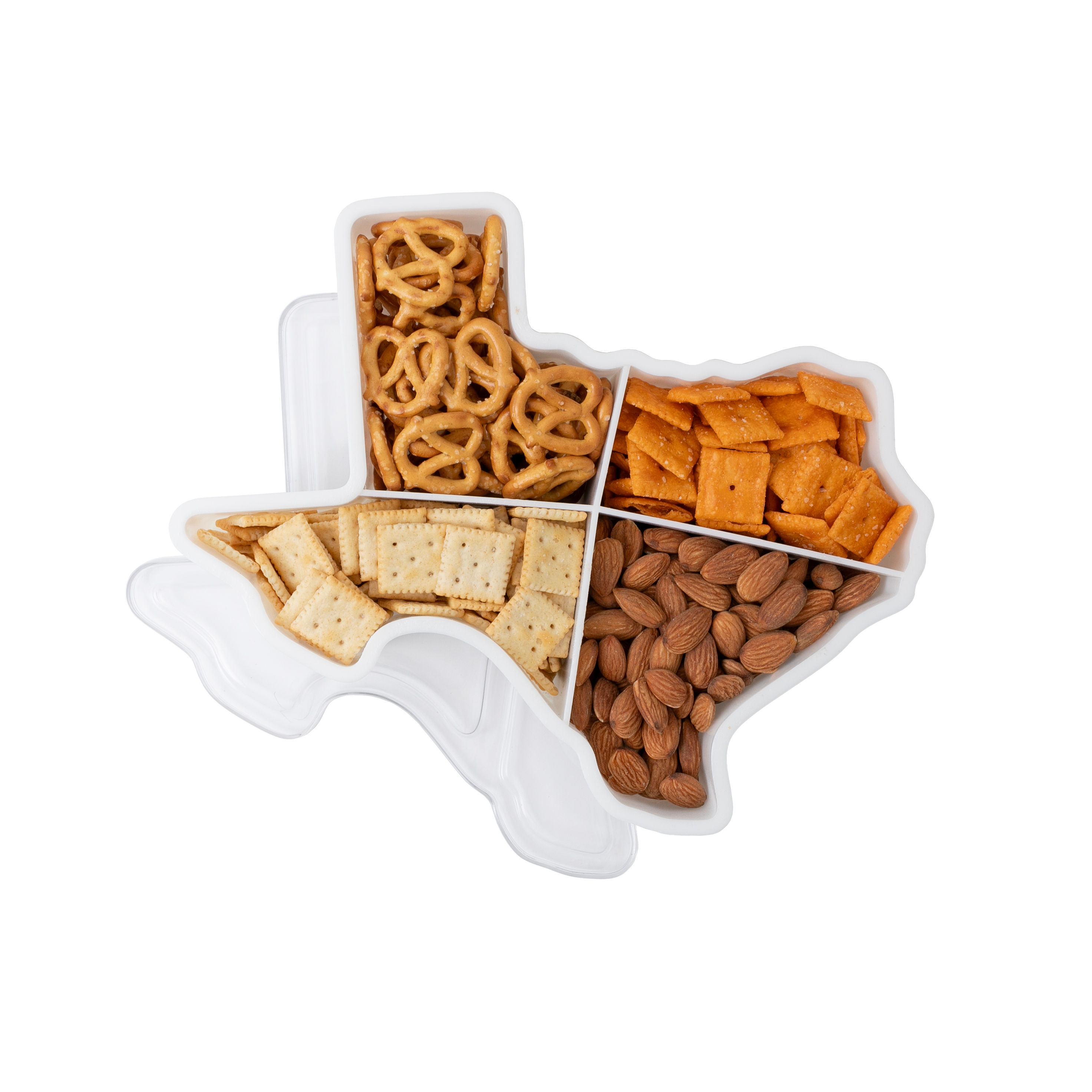 KOLORAE Texas 4 Compartment Snack Tray