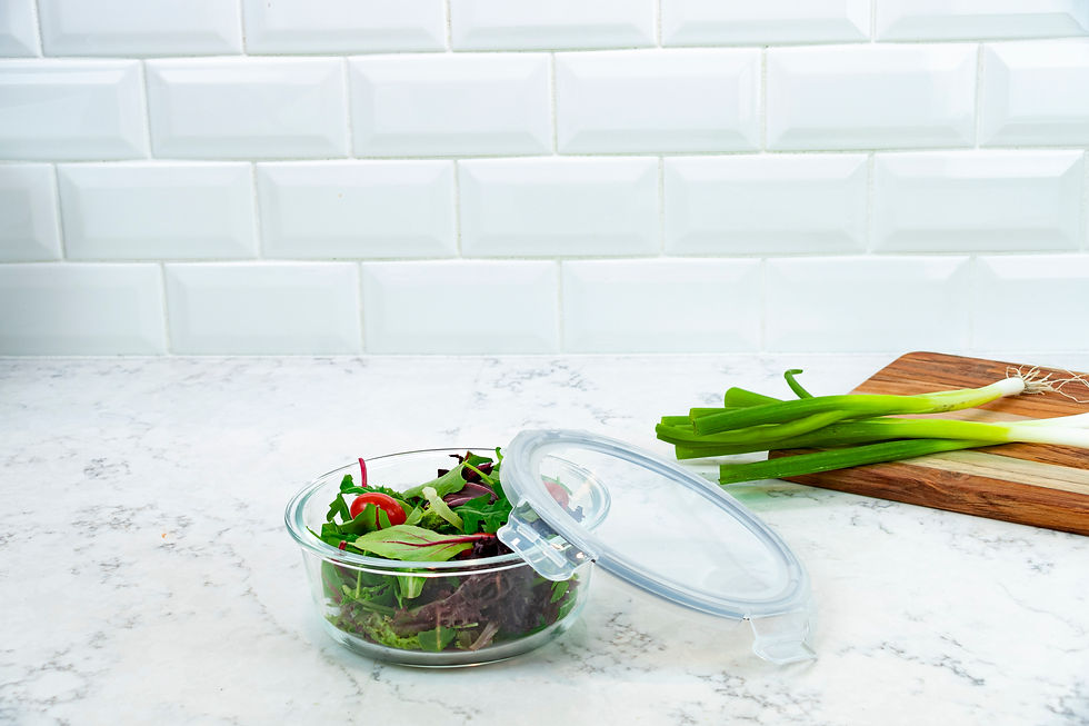 Thumbnail: KOLORAE 33oz Glass Food Storage Round