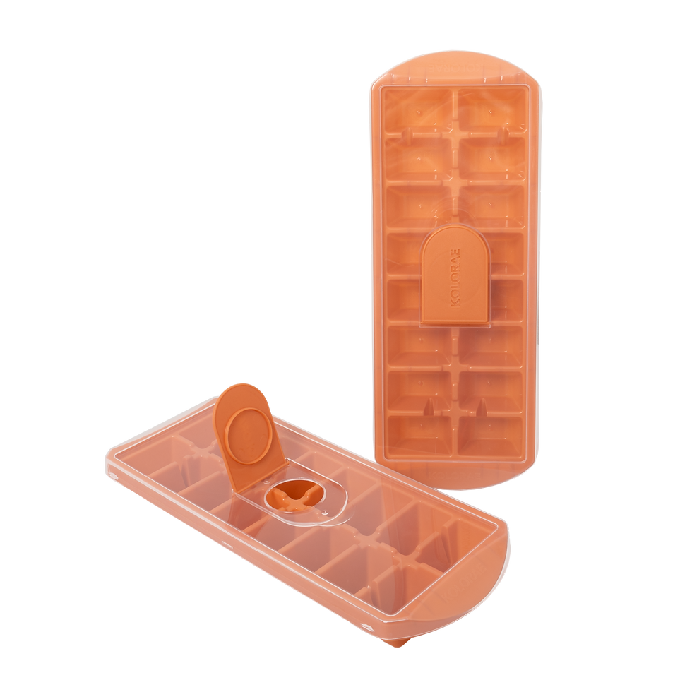 Thumbnail: KOLORAE Ice Tray 16 Cube with Lid - Set of 2 - Assorted