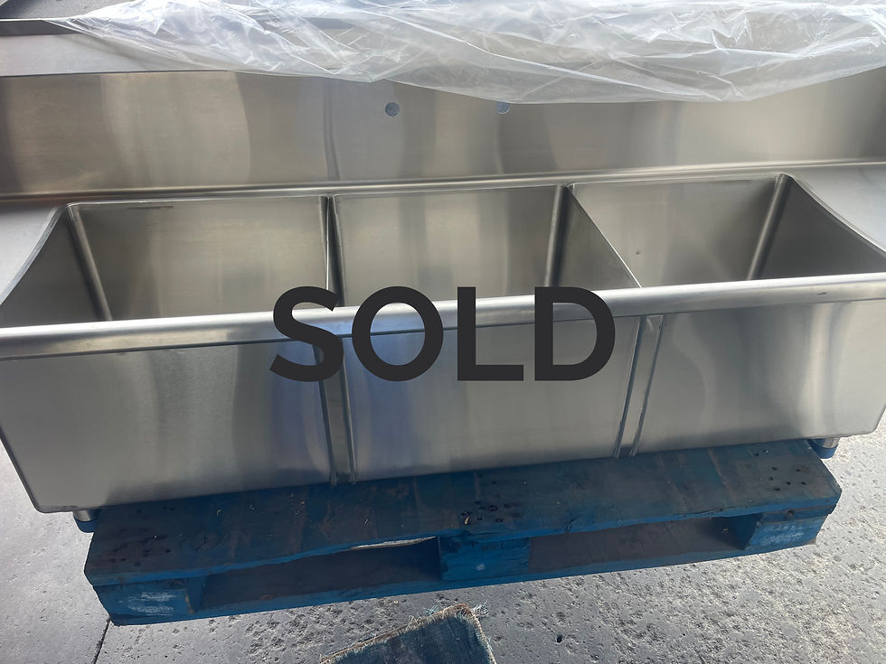 new 3 compartment sink 96"