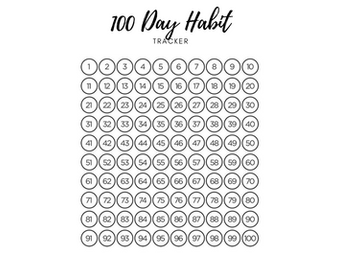 FREE 100 Day Goal Tracker - Printable 