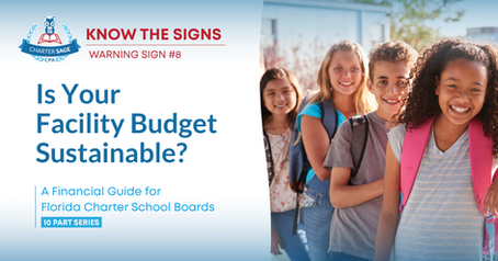 An promotional image with a light blue and white gradient background featuring text and a group of four diverse students standing in a line outdoors wearing backpacks.