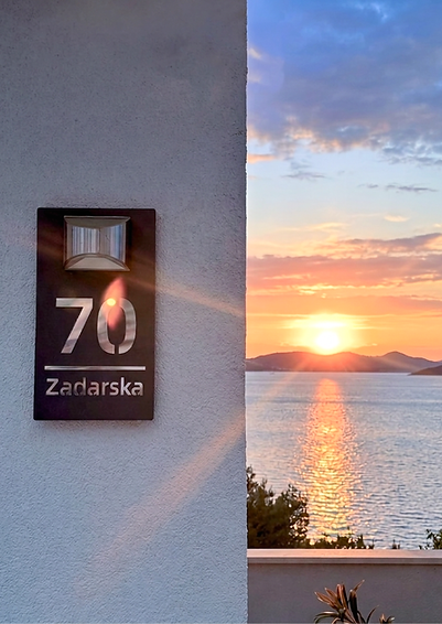 Beautiful sunset over Helga Heritage beach house apartment