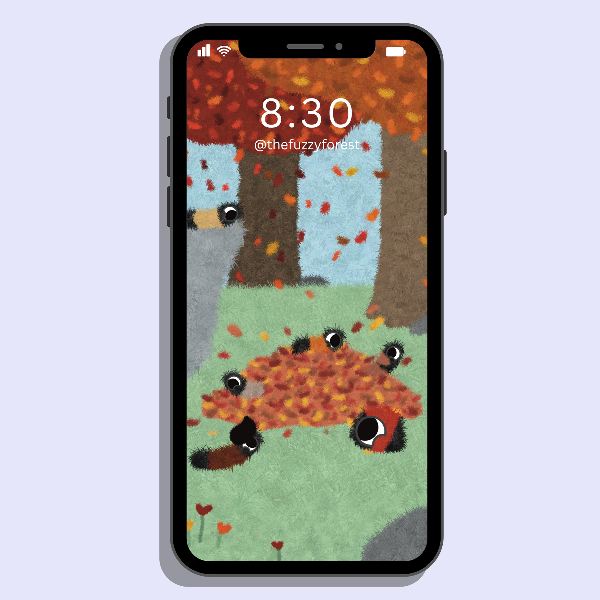 Jumping Into Fall - Phone Wallpaper