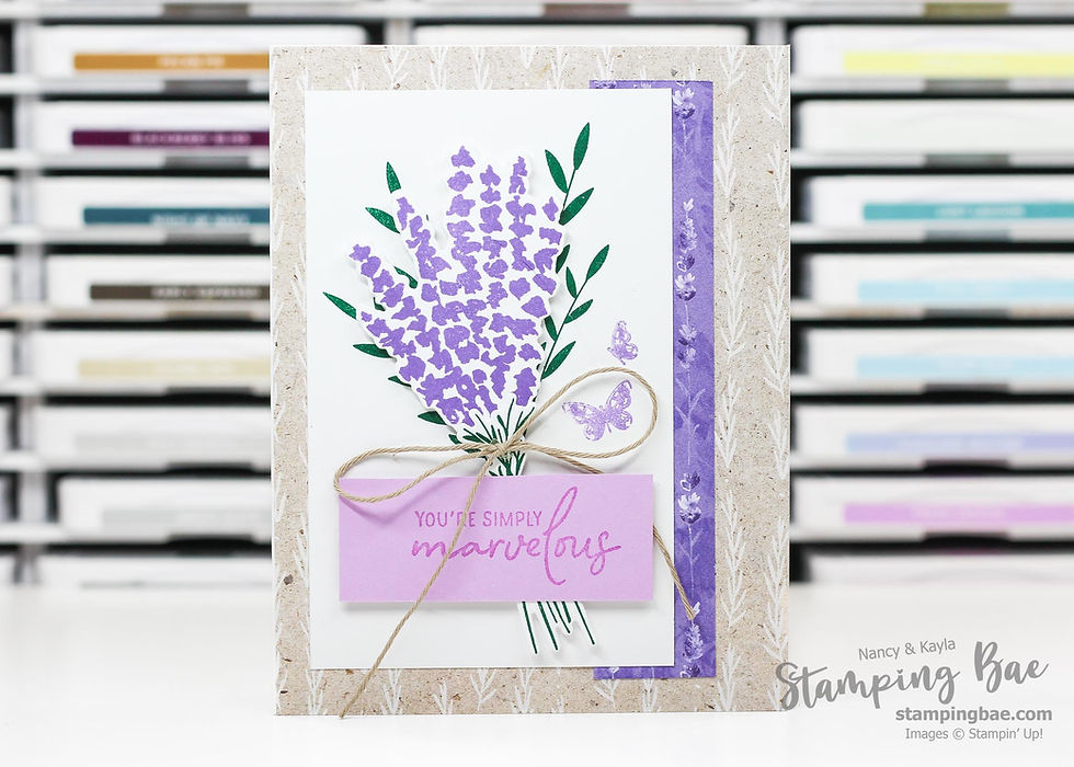 How to Make a Spring Card in Minutes with Painted Lavender Stamp Set