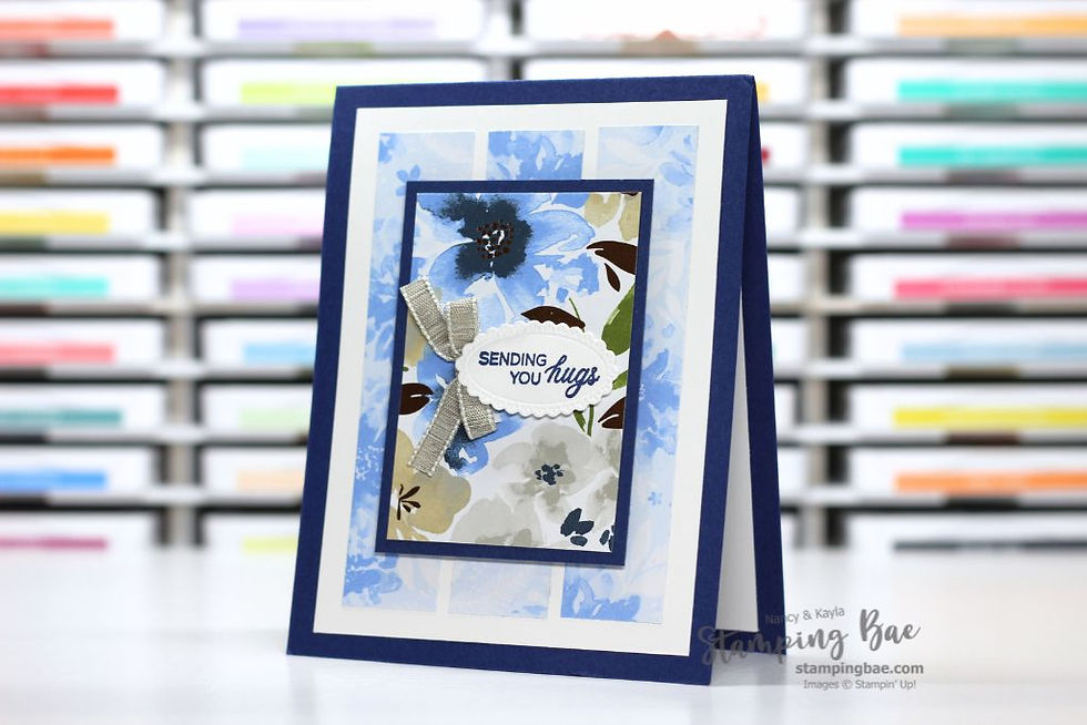 A Simple Floral Hugs Card Using the Phrases & Frames Bundle