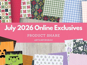 July 2026 Stampin' Up! Online Exclusives Ribbon and Paper Product Share