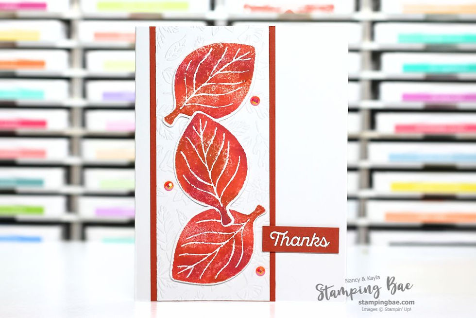 Fall Card with a Baby Wipe Ink Blending Hack and the Simply Leaves Bundle