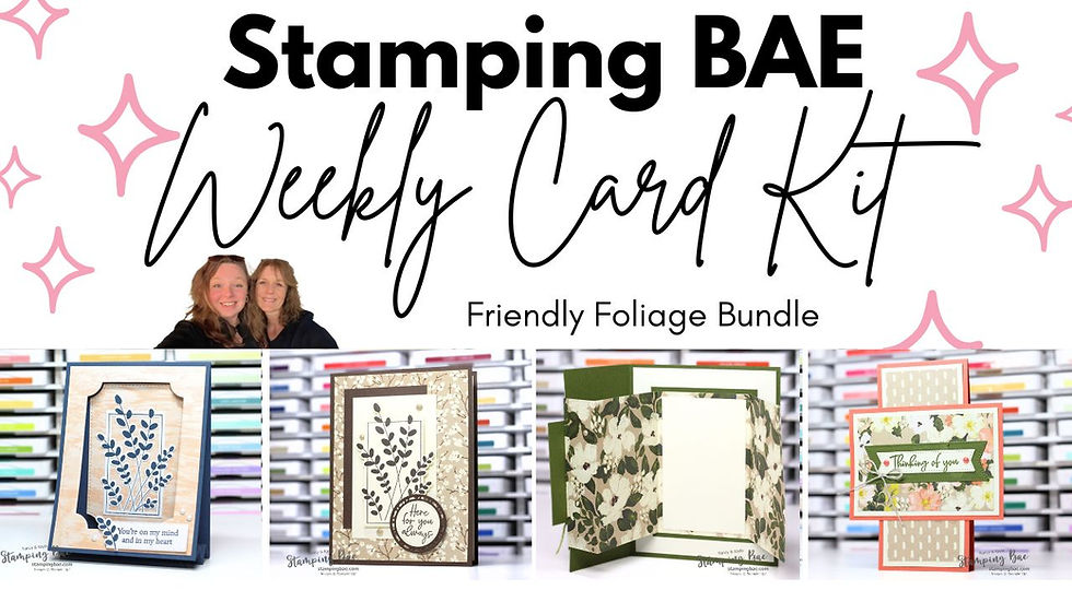 Stamping BAE Weekly Card Kit Snowflake Kisses Bundle and Elegant Pine Snowflake Designer Series Paper