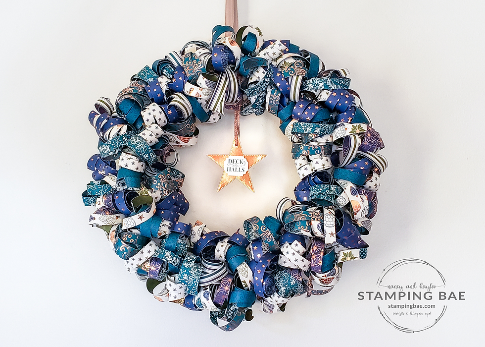 Brightly Gleaming Christmas Paper Wreath
