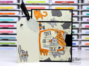 Oh My Fright Fun Fold Halloween Card with Hidden Tag Pocket