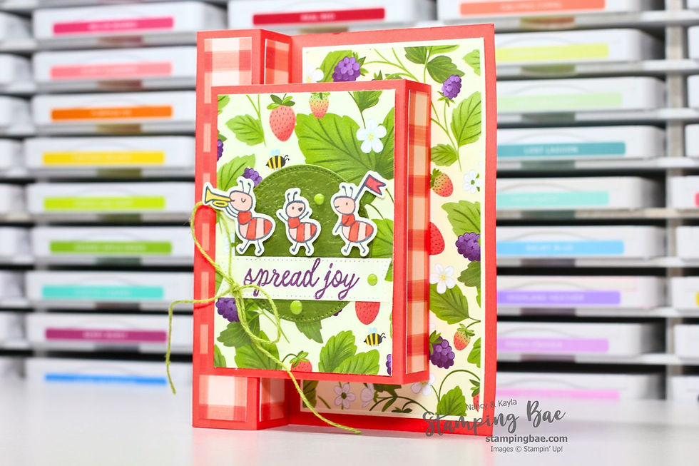 A Spread Joy Fun Fold Card with the Sweet Bugs Bundle
