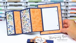 Accordion Fun Fold Card Featuring Floral Charm