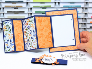 Accordion Fun Fold Card Featuring Floral Charm