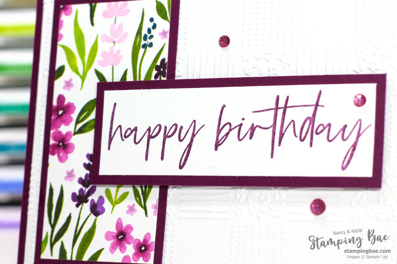 Fabulous Sayings Birthday Card with the All in a Row Embossing Folder