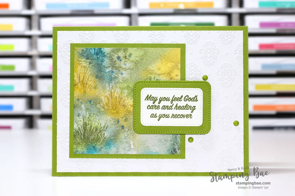 Beautiful Card with the Prayers & Promises Stamp Set