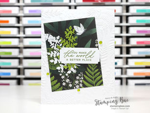 Textured Botanical Handmade Card | Fern & Flora & Moonlit Flora DSP Tutorial