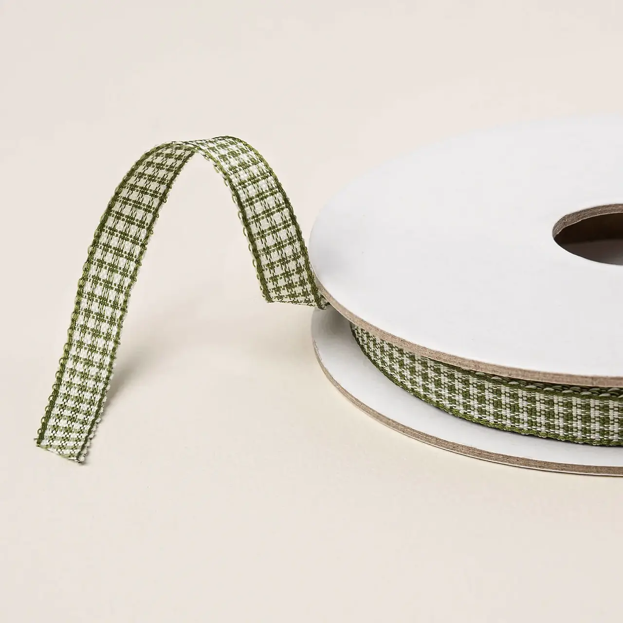 Mossy Meadow & Very Vanilla Gingham Ribbon