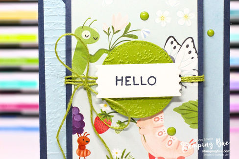 Diagonal Joy Fun Fold Card with the Sweet Bugs Bundle