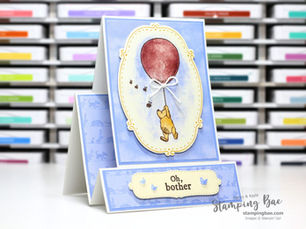 Winnie the Pooh Faux Step Card with Silly Old Bear Designer Series Paper