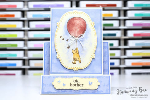 Winnie the Pooh Faux Step Card with Silly Old Bear Designer Series Paper