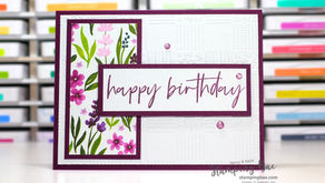 Fabulous Sayings Birthday Card with the All in a Row Embossing Folder