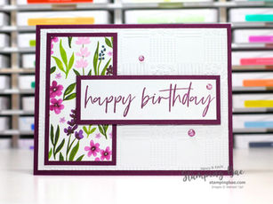 Fabulous Sayings Birthday Card with the All in a Row Embossing Folder