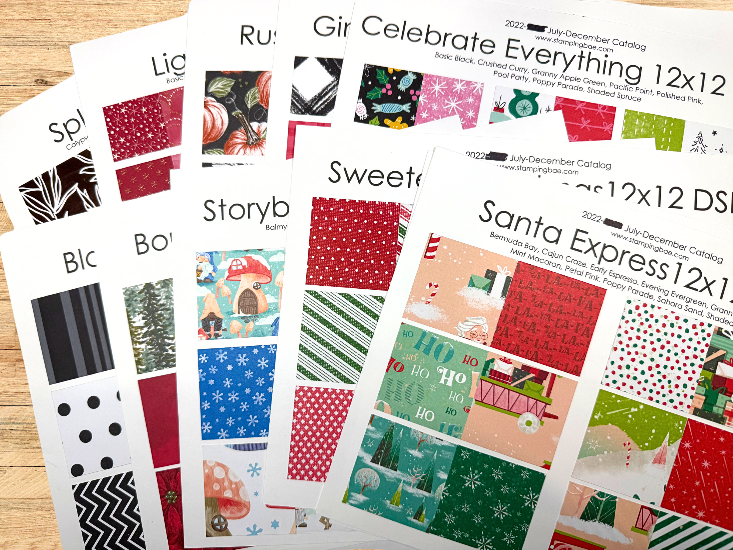 2022 July-Dec Mini Stampin' Up! DSP Sampler