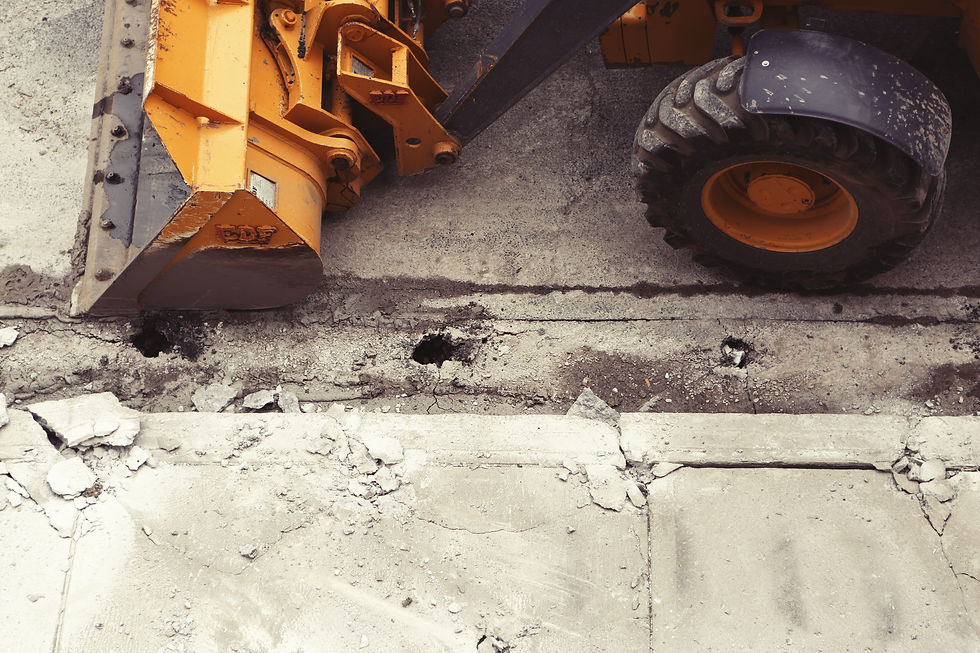 Bagger auf einer Baustelle