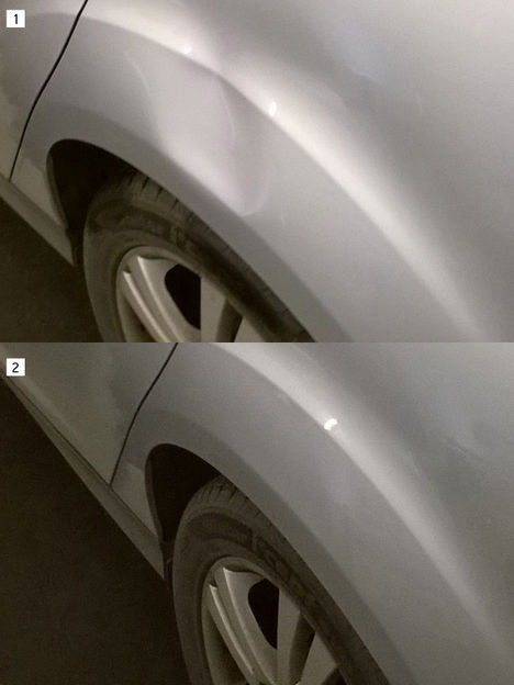 Kfz-Dellenentfernung bei DELLENPRÄGER vorher-nachher