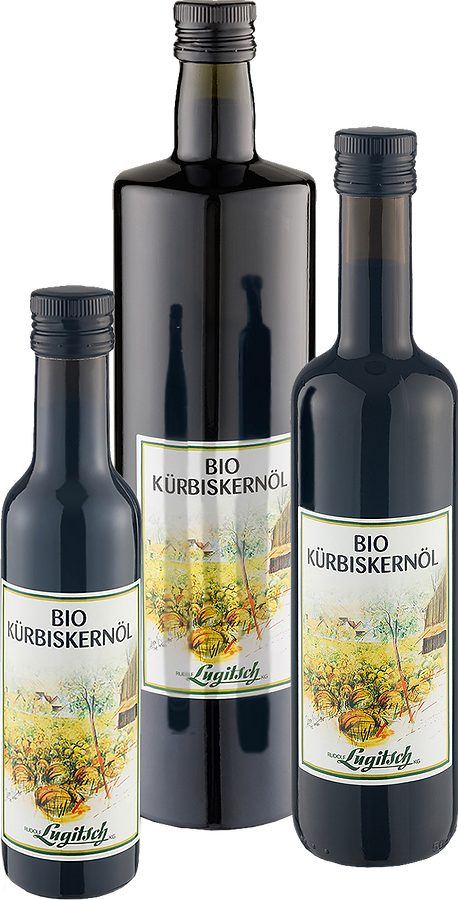 Bio-Kürbiskernöl erhältlich bei der Rudolf Lugitsch KG