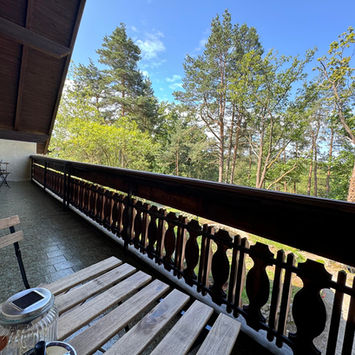 Pensionszimmer mit wunderschönem Ausblick der Pension Blockheidehof