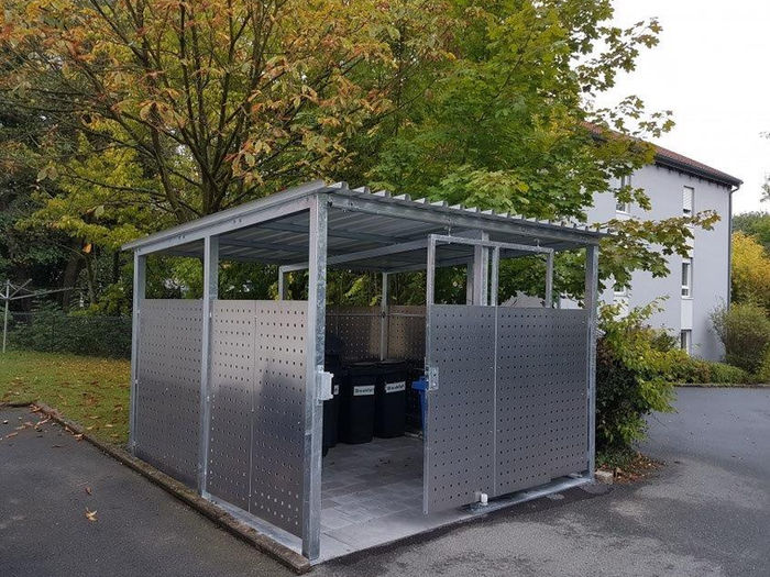 Mülleinhausung gefertigt von Metallbau Klostermair