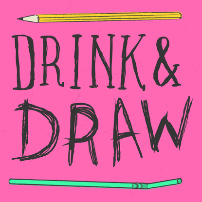 Logo for a drink and draw club.